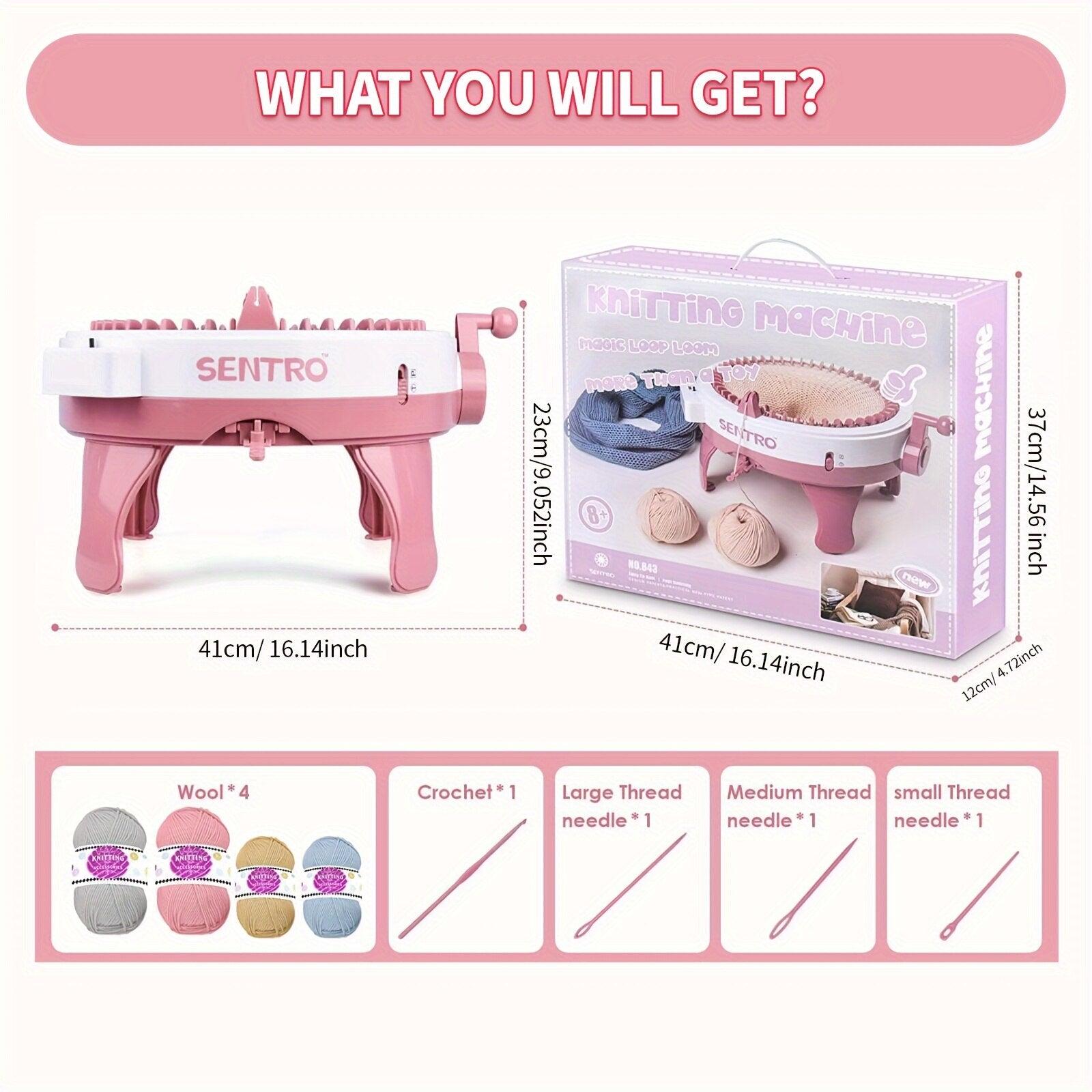 Masina de tricotat automata cu 40 de ace + accesorii