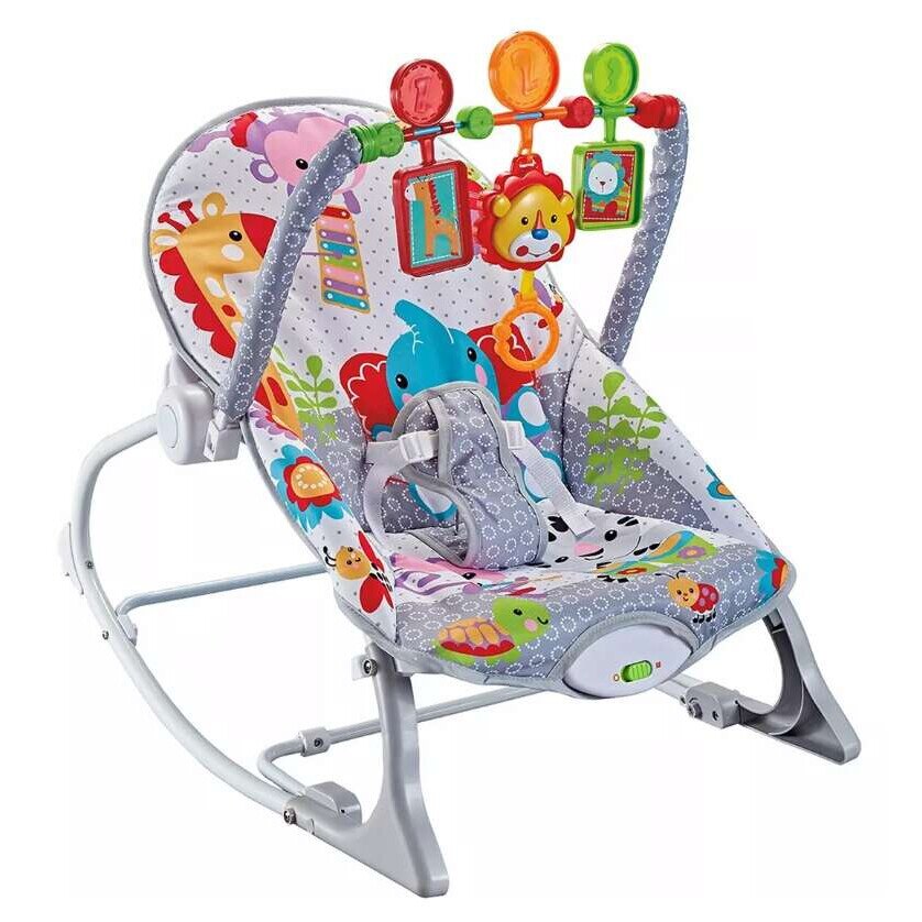 Balansoar multifunctional 3 in 1, 0-18kg, bara de jucarii detasabila, Muzica si Vibratii linistitoare, cadru metalic rezistent, ransformabil