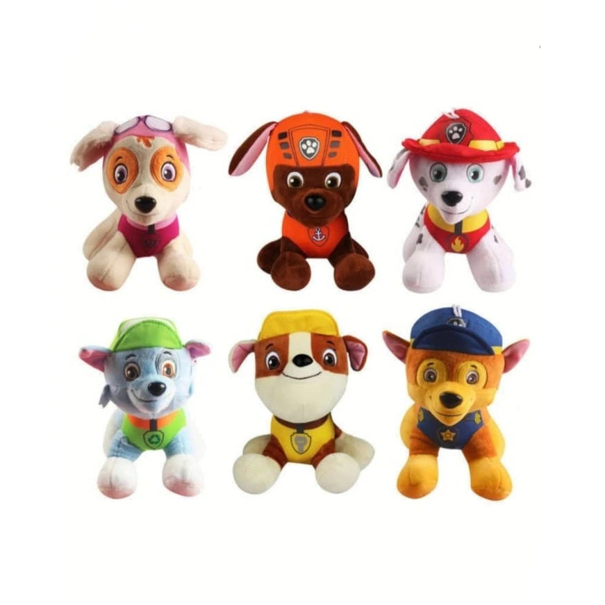 Set 6 Jucarii muzicale din plus Patrula catelusilor, 24 cm