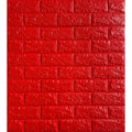 Tapet 3D caramida rosie auto-adeziv pentru interior, 70 x 77 cm