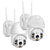 Pachet camere supraveghere WIFI, 2MP sau 3MP, FULL HD, vedere color noaptea, Micro SD, Rotire 360, detectie forma umana