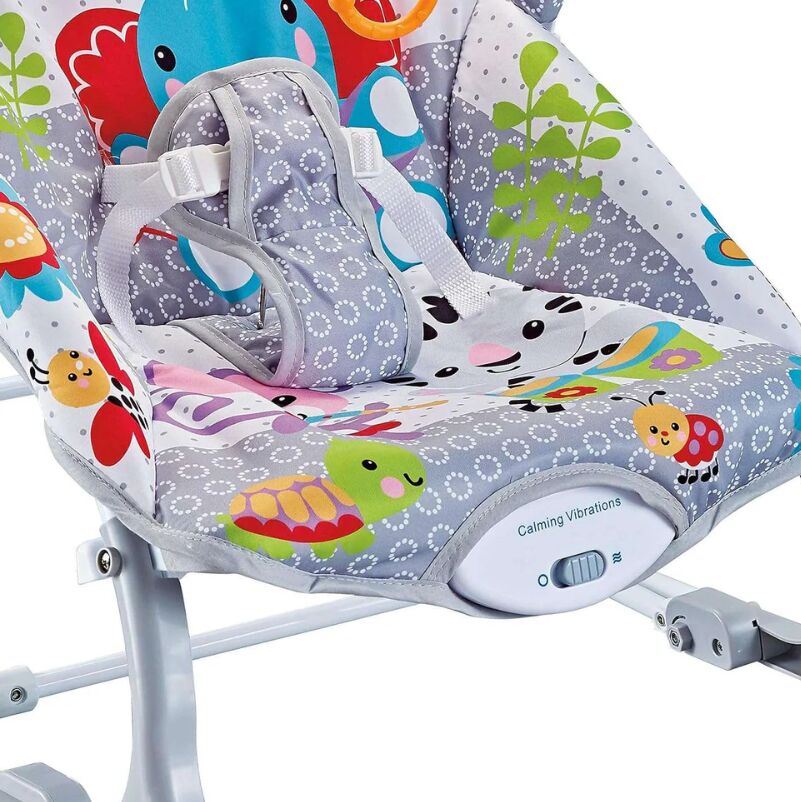 Balansoar multifunctional 3 in 1, 0-18kg, bara de jucarii detasabila, Muzica si Vibratii linistitoare, cadru metalic rezistent, ransformabil