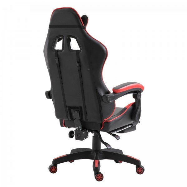 Scaun Gaming Racing SpeedX GT, Piele Ecologică, Recliner, Perne Ergonomice și Suport pentru Picioare