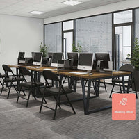 Scaun pliabil tapitat piele ecologica/material textil, cadru metalic 42x42x78 cm - imagine 5