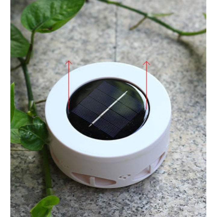 Lampa solara LED decorativa cu proiectie floare, IP65, 5W, alb rece, dimensiuni 12.5 x 6.5 cm