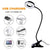 Lampa LED cu clip, 3 moduri de iluminare, 9 niveluri de luminozitate, 38cm, USB