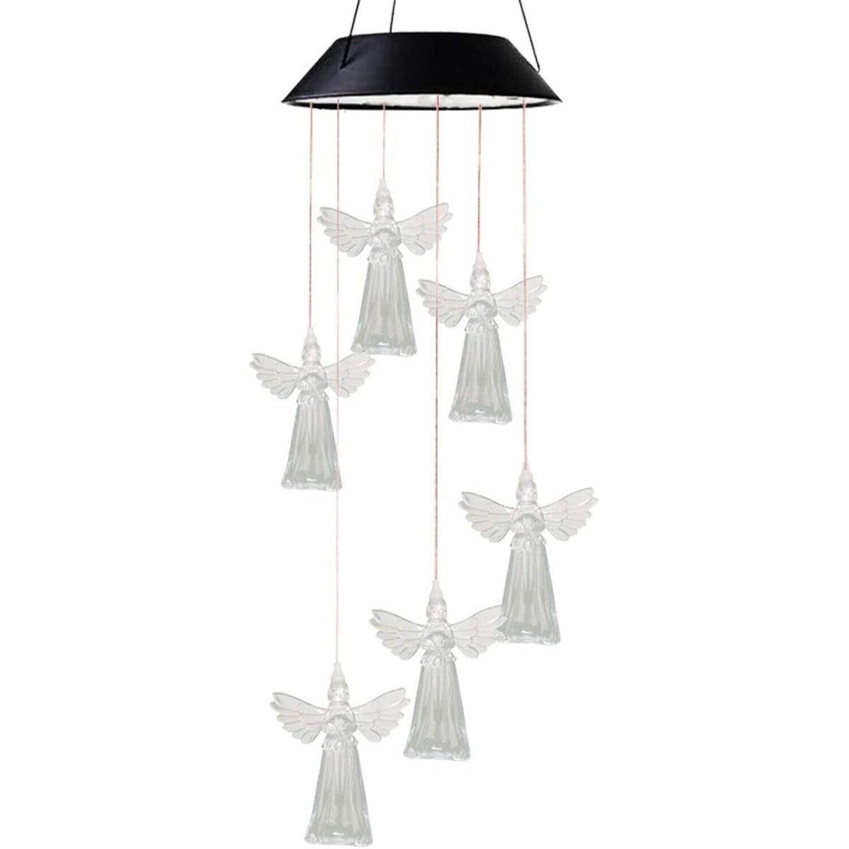 Ghirlanda solara decorativa ingerasi cu lumini LED multicolore si senzor de lumina IP55