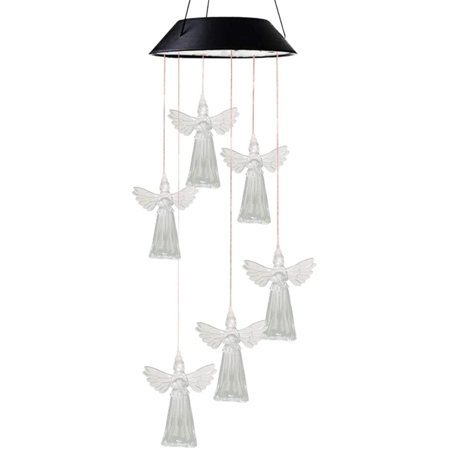 Ghirlanda solara decorativa ingerasi cu lumini LED multicolore si senzor de lumina IP55