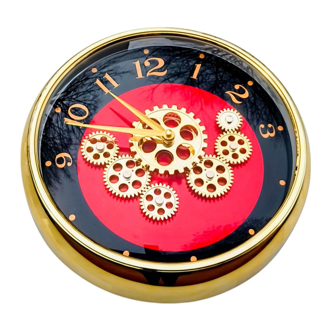 Ceas modern de perete  cu rotite in miscare si mecanism silentios, 35 cm