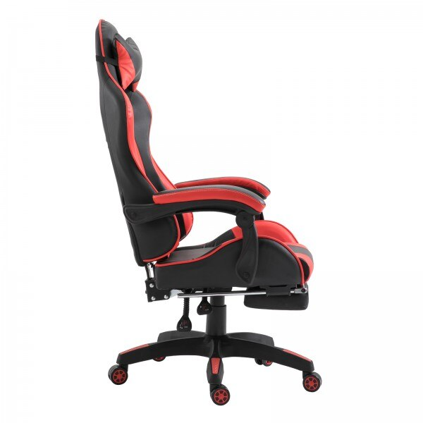 Scaun Gaming Racing SpeedX GT, Piele Ecologică, Recliner, Perne Ergonomice și Suport pentru Picioare