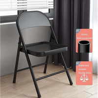 Scaun pliabil tapitat piele ecologica/material textil, cadru metalic 42x42x78 cm - imagine 4