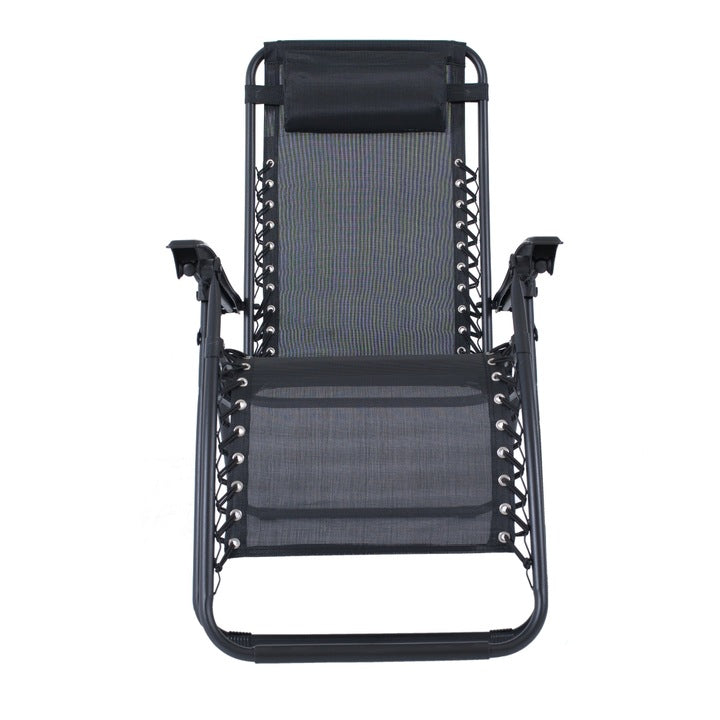 Scaun sezlong Zero Gravity rabatabil 176x67x110 cm – plasa Teslin, perna si tava suport