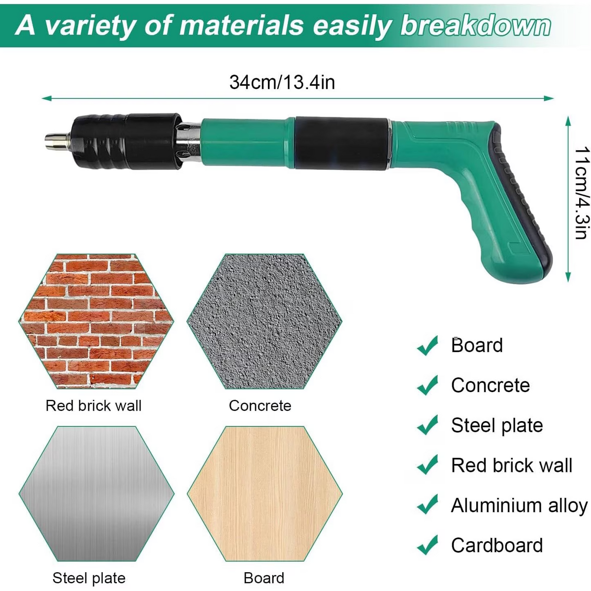 Pistol manual pentru fixarea cuielor in beton/perete