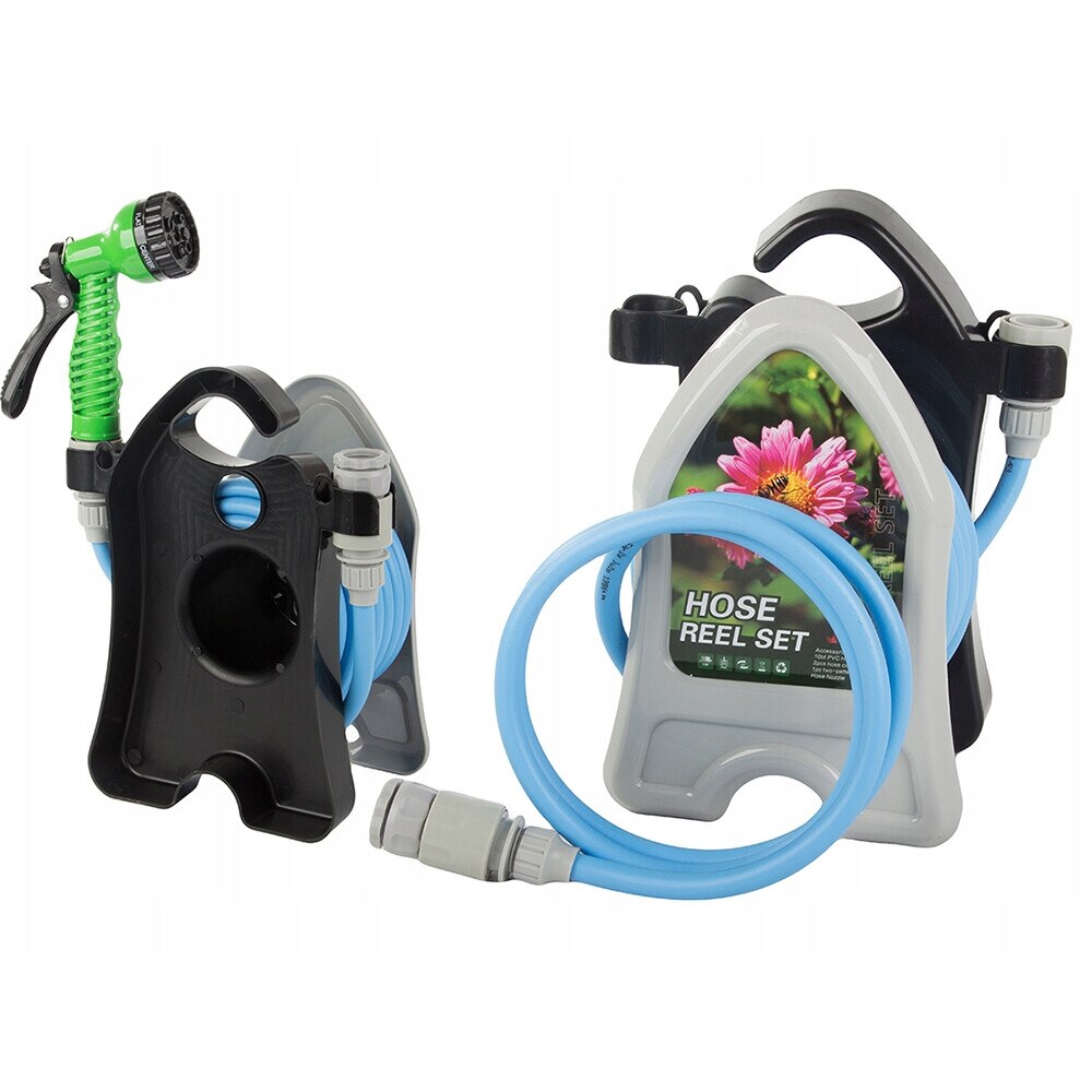 Set furtun gradinarit 10m 1/2" cu suport, plastic, 26x17x14cm