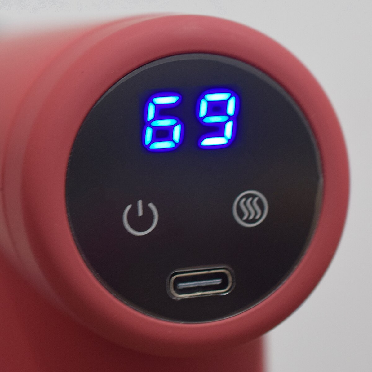 Mini aparat de masaj profesional facial cu vibromasaj, portabil, cu 6 capete si afisaj electronic