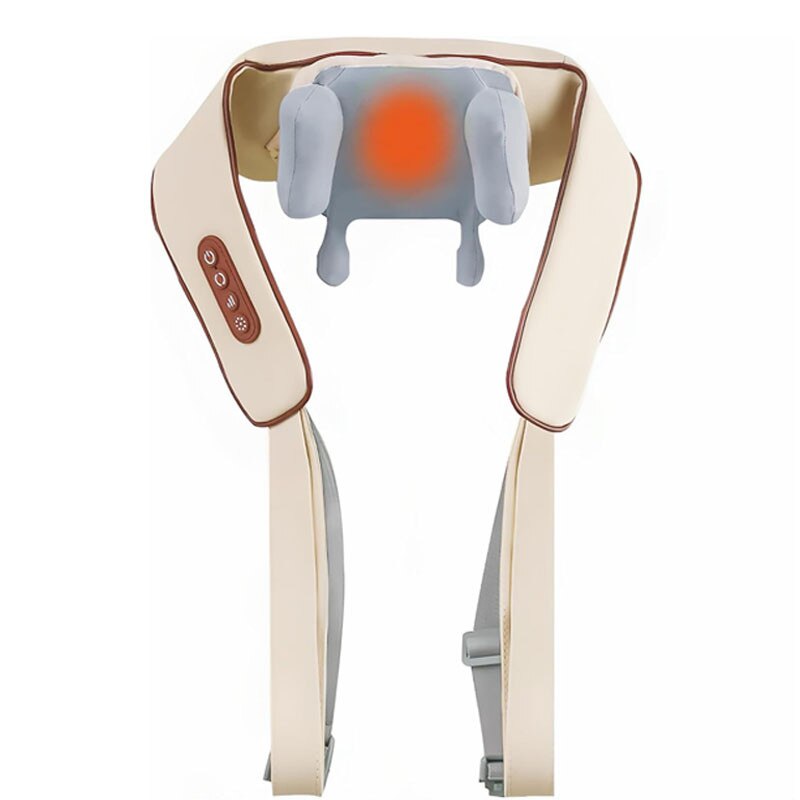 Aparat de masaj cervical 6D cu incalzire si vibromasaj, 3 intensitati, 2 moduri, silentios 45 dB, maro