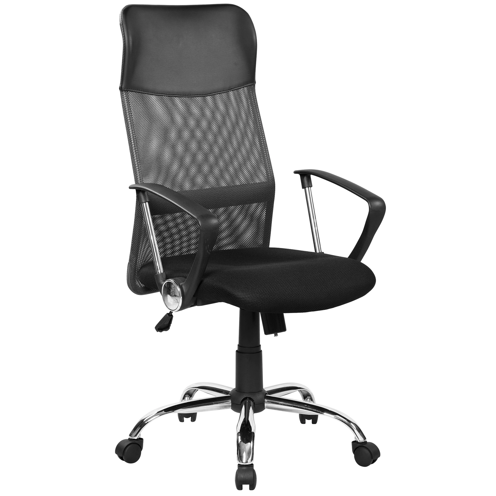 Scaun de birou ergonomic, mesh, inaltime reglabila, mecanism tilt, Negru