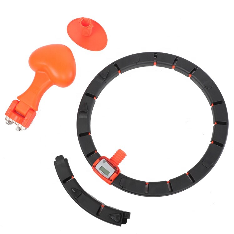 Cerc de Antrenament Fitness pentru Tonifiere Corporala, circumferinta reglabila si functie de masurare a rotatiilor