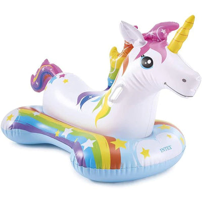 Saltea gonflabila pentru copii, Intex Ride - on, Unicorn, multicolor, 163 x 86 cm