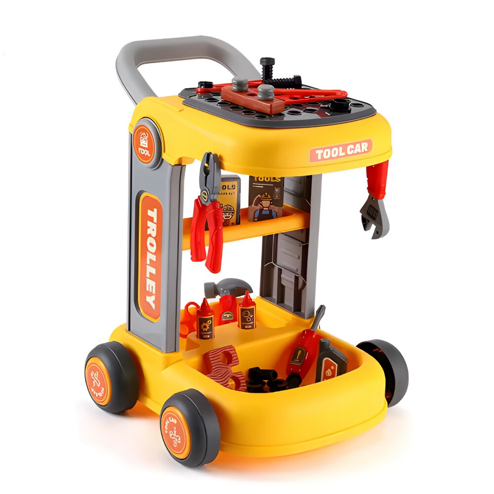 Set Troller de jucarie cu unelte de inginerie pentru copii