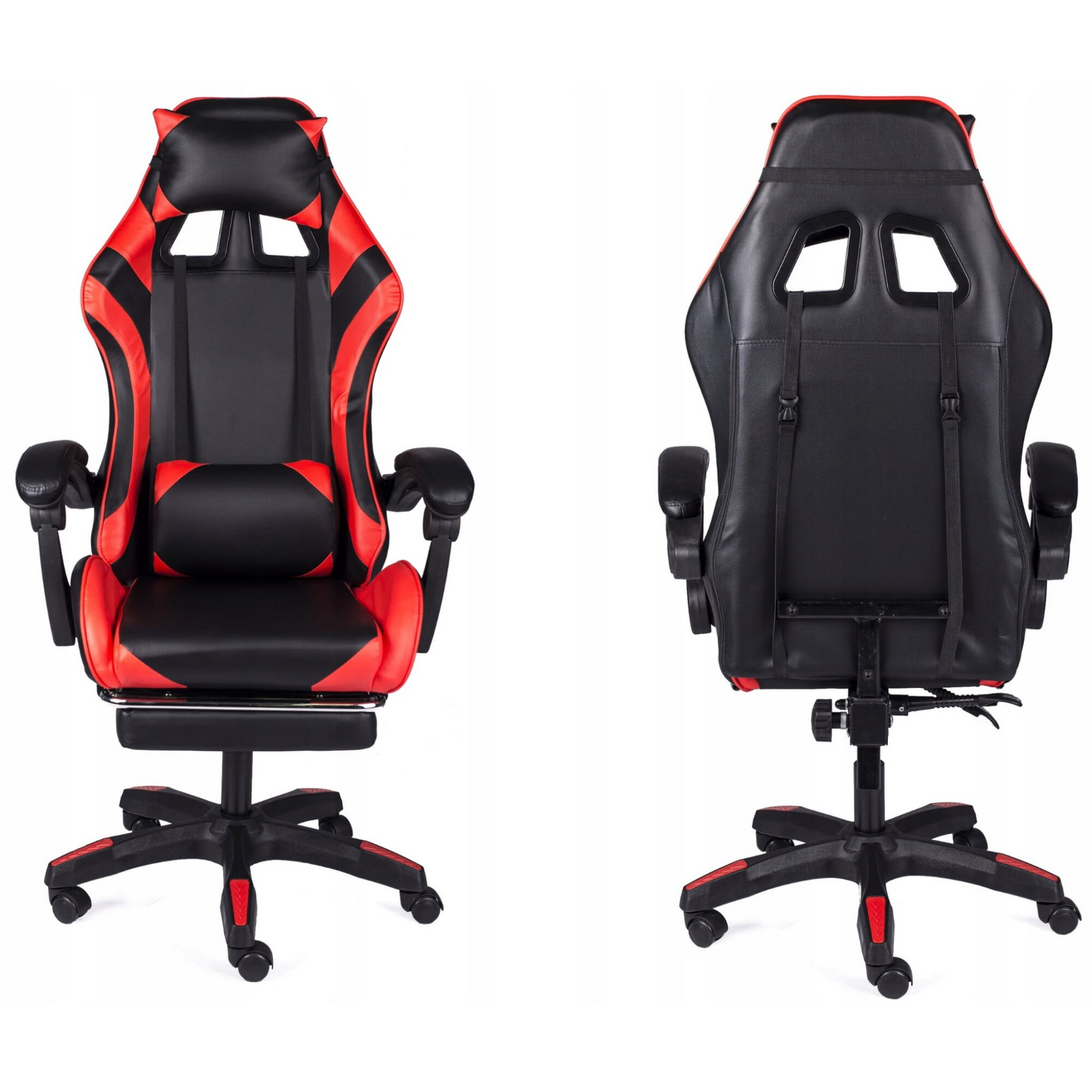 Scaun Gaming Racing SpeedX GT, Piele Ecologică, Recliner, Perne Ergonomice și Suport pentru Picioare