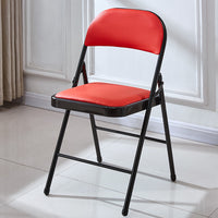 Scaun pliabil tapitat piele ecologica/material textil, cadru metalic 42x42x78 cm - imagine 12