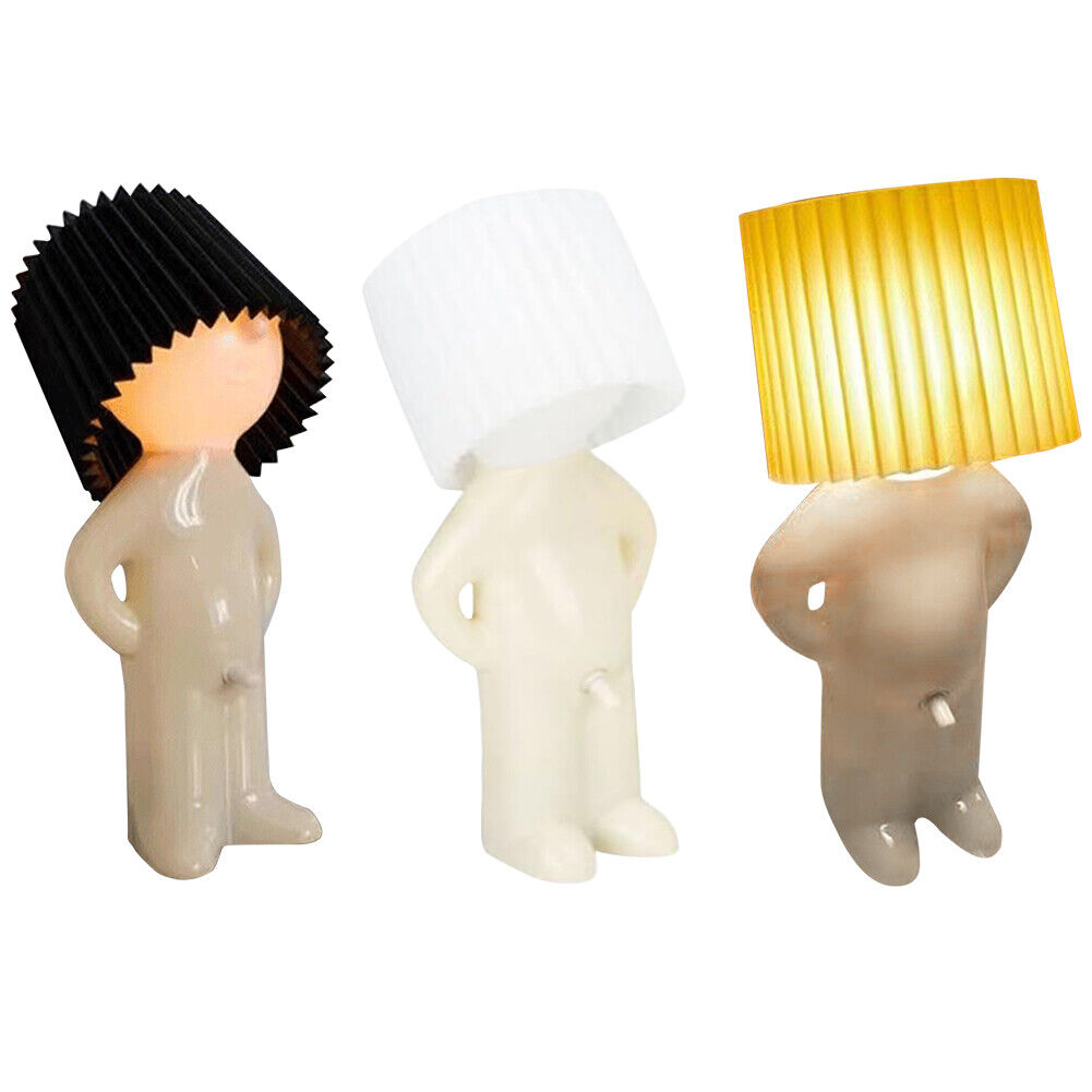 Lampa de birou „Little Shy Man” – Design creativ cu LED cald, pentru decor amuzant și modern
