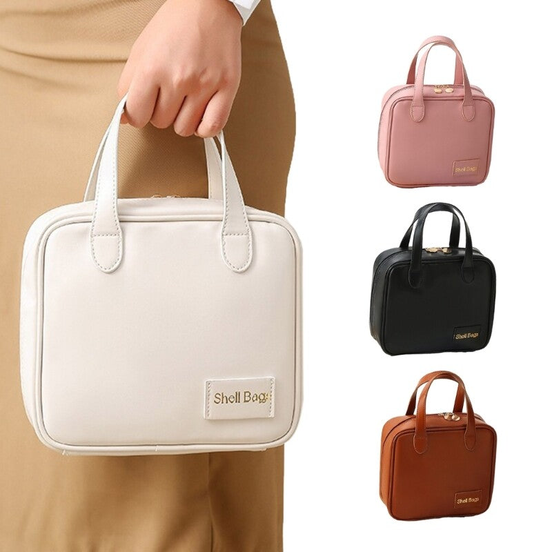 Geanta de Machiaj Portabila din Piele Ecologica, 21x19x8cm