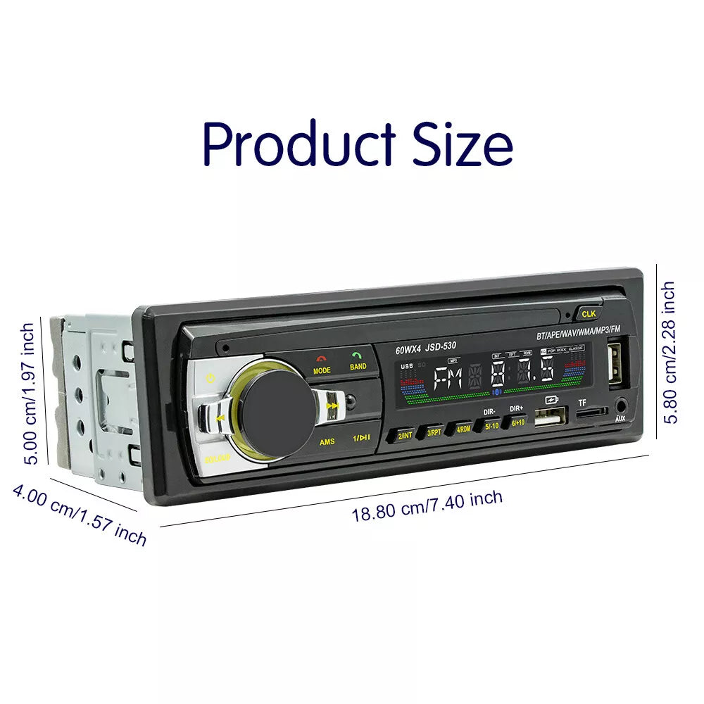 Radio Auto Digital Stereo cu Bluetooth și MP3, telecomanda, JSD-530