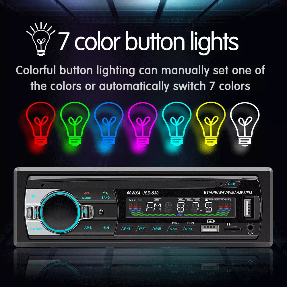 Radio Auto Digital Stereo cu Bluetooth și MP3, telecomanda, JSD-530