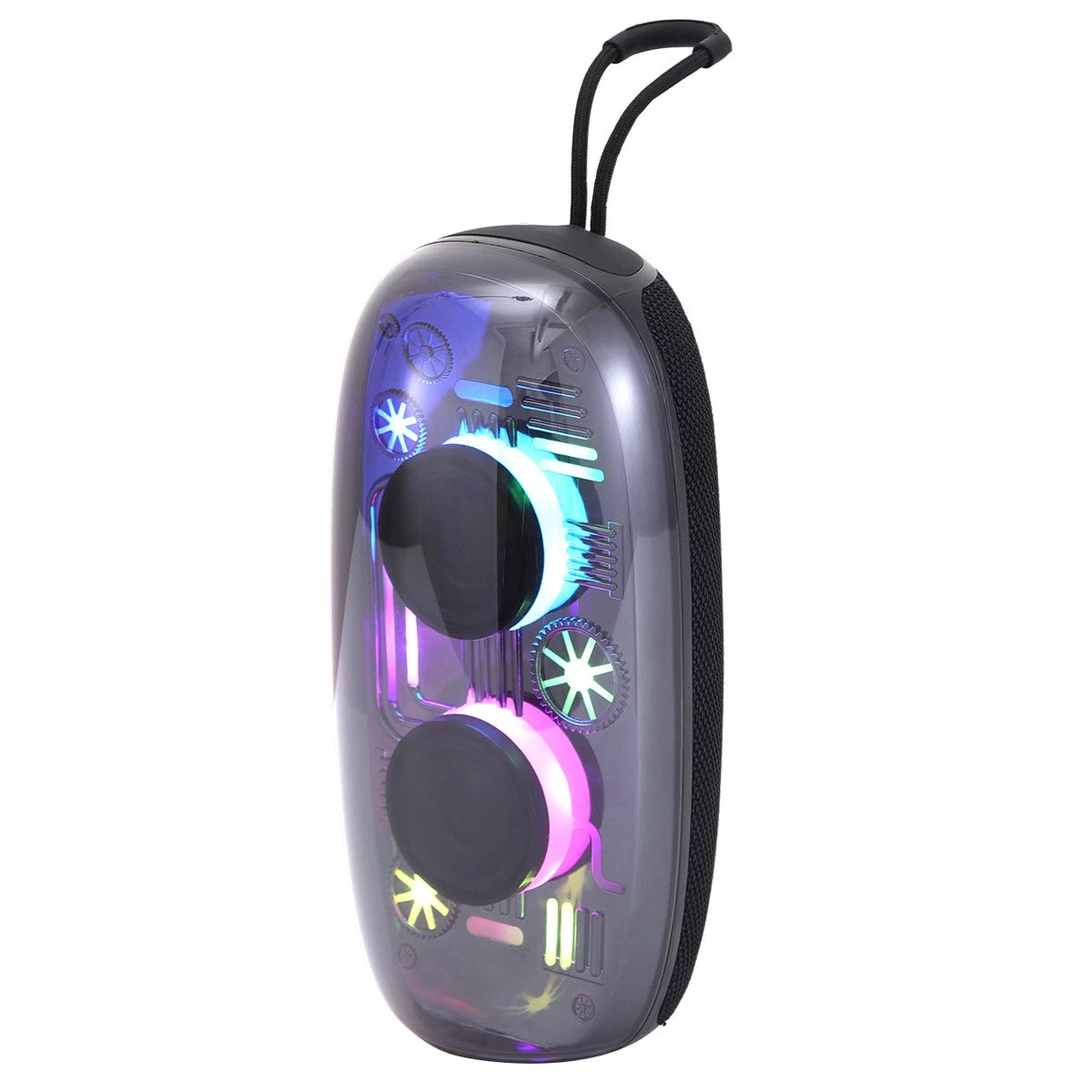 Boxa Portabila Bluetooth, Design Transparent cu Lumini RGB si Sunet Puternic