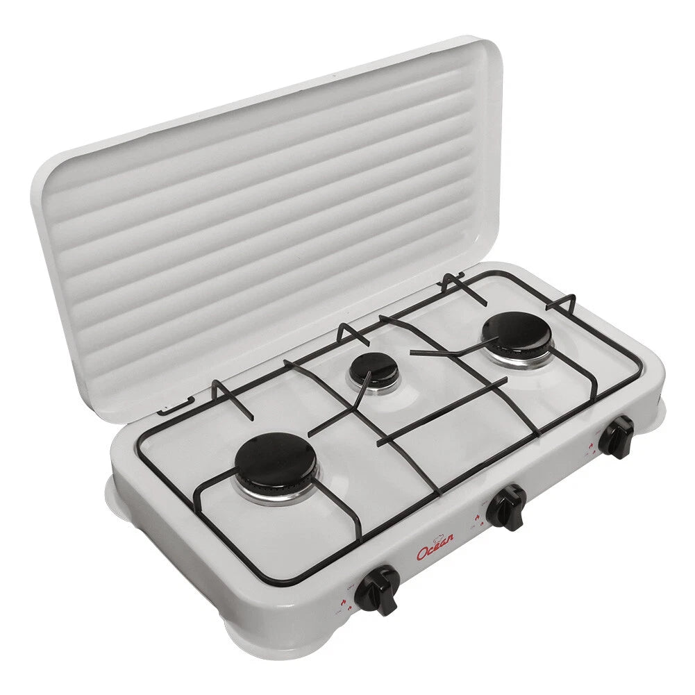 Aragaz portabil pe gaz cu 3 arzatoare – camping si uz casnic