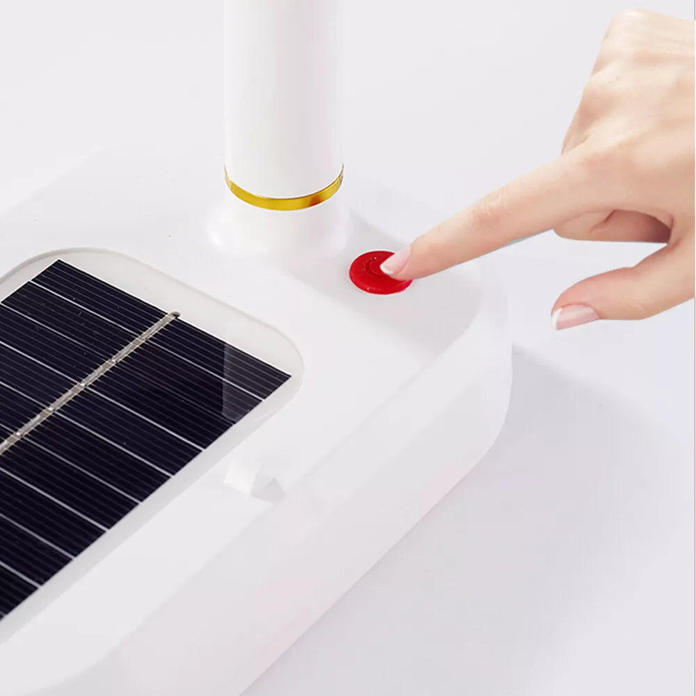 Lampa ventilator 2-în-1 cu panou solar și USB