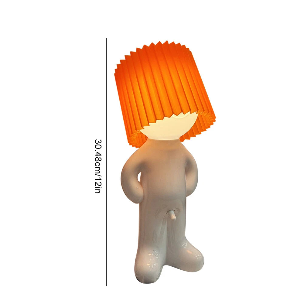Lampa de birou „Little Shy Man” – Design creativ cu LED cald, pentru decor amuzant și modern