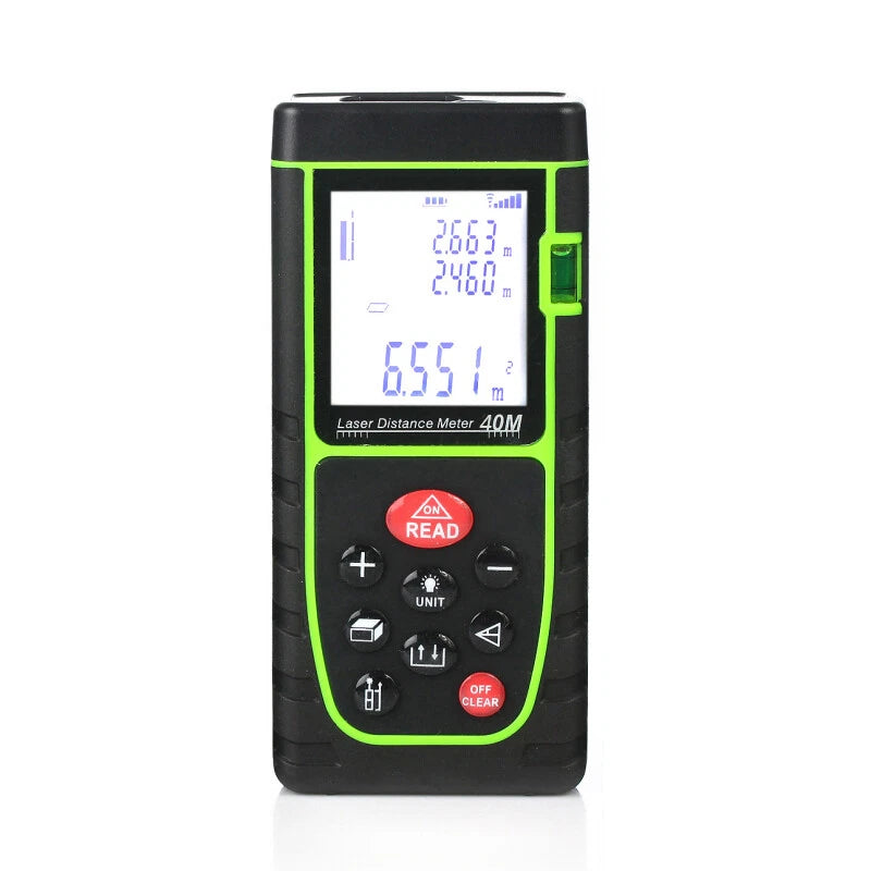 Telemetru laser 100m, Ecran LCD, precizie +/- 1.5mm, protectie IP54, calcul suprafata, calcularea volumelor, functii multiple, Negru