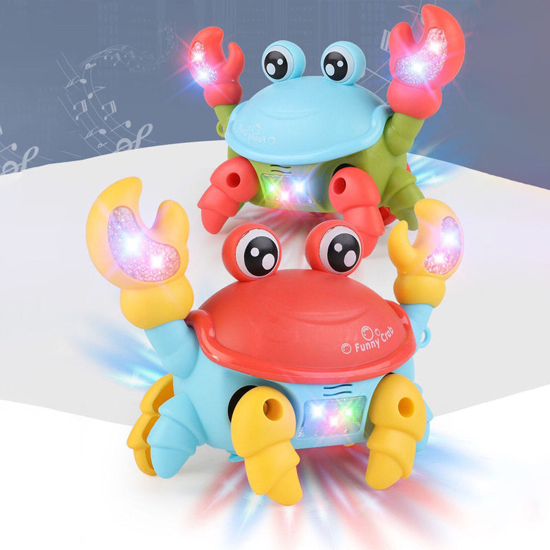 Jucarie interactiva pentru copii, crab mergator cu lumini si sunete