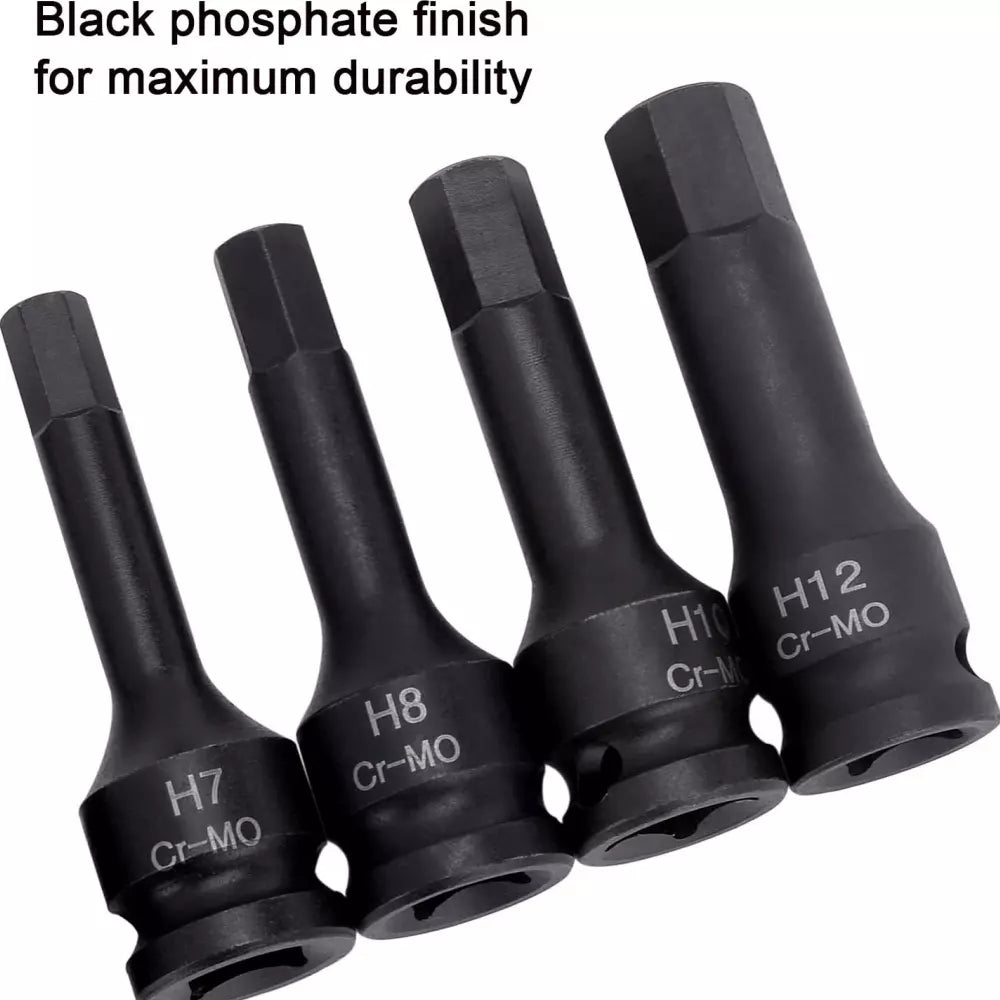 Set biti de impact Torx T20-T60, antrenare 1/2", 7 piese