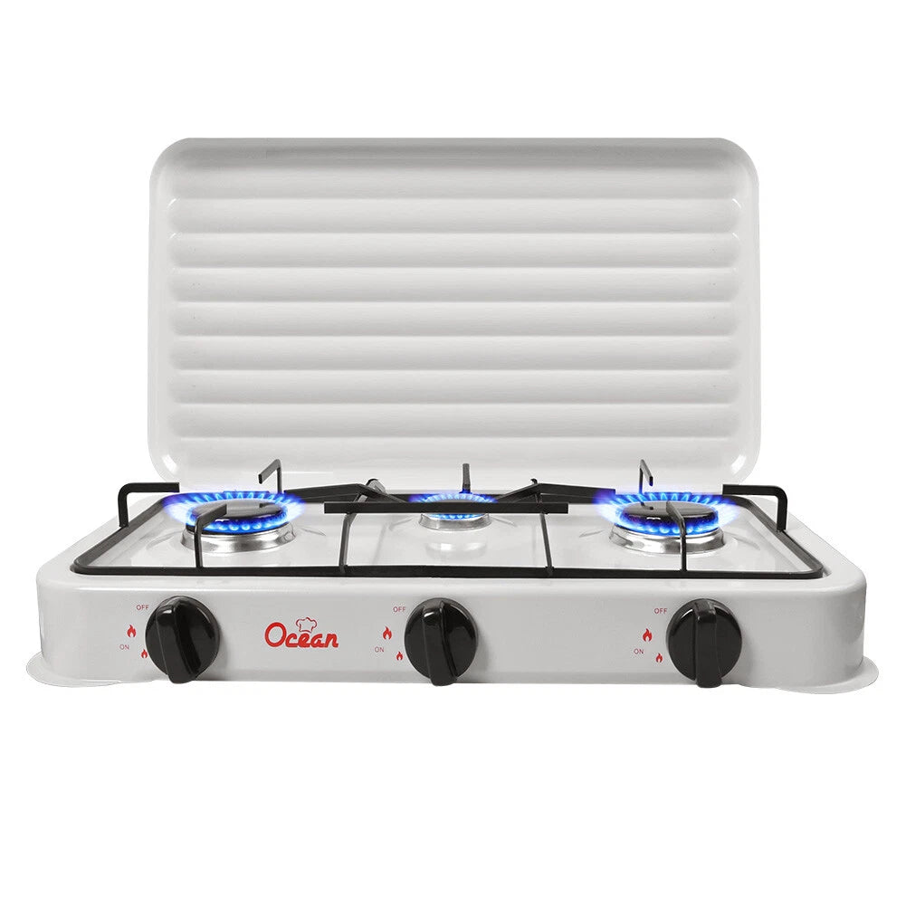 Aragaz portabil pe gaz cu 3 arzatoare – camping si uz casnic