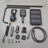 Coloana de Dus Smart, Afisaj LED Ceas, Grade, Control Termostatic, 4 Moduri de Pulverizare,Lumini LED, Materiale Premium