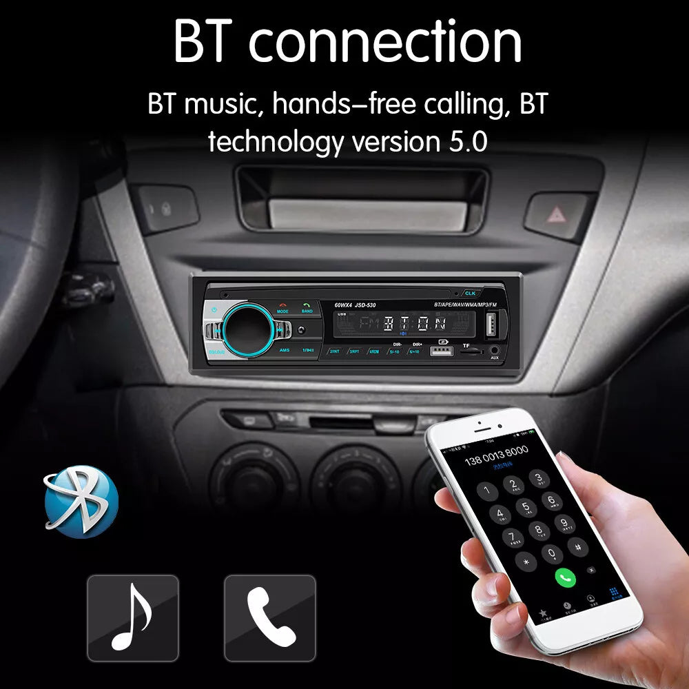 Radio Auto Digital Stereo cu Bluetooth și MP3, telecomanda, JSD-530