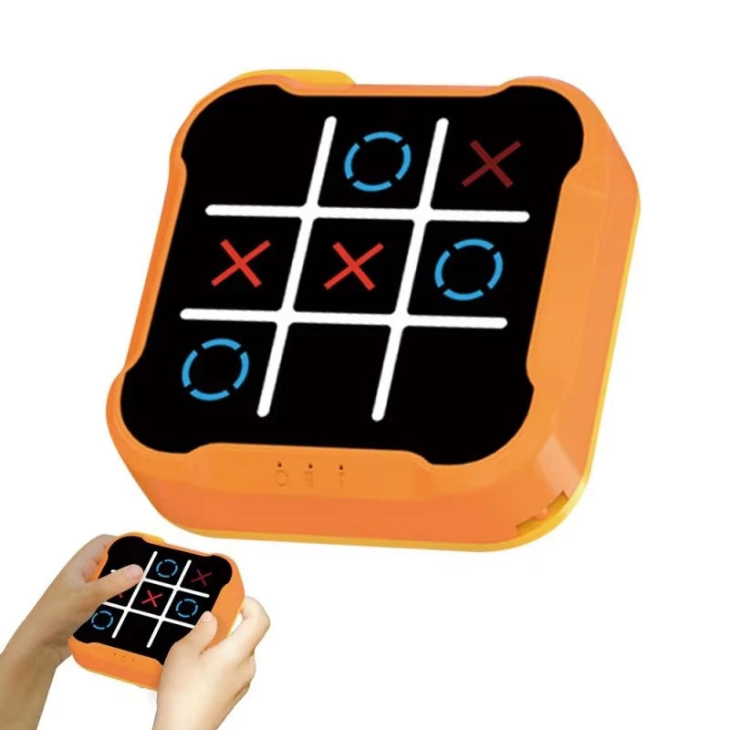 Joc electronic X și O – 4 în 1, consolă portabilă educativă pentru copii și adulți