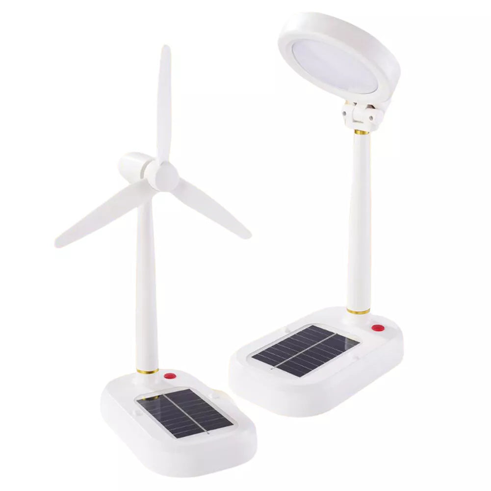 Lampa ventilator 2-în-1 cu panou solar și USB