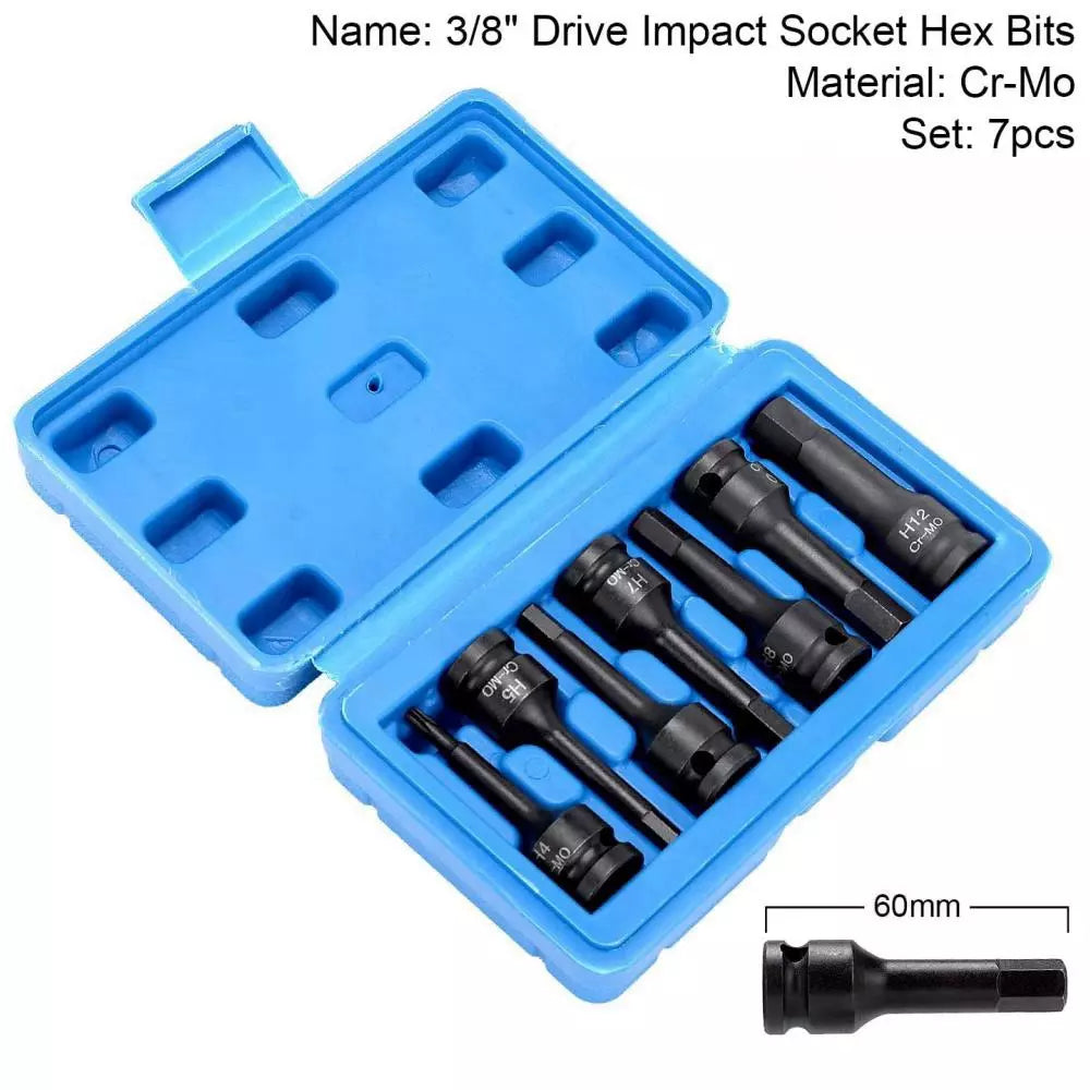 Set biti de impact Torx T20-T60, antrenare 1/2", 7 piese