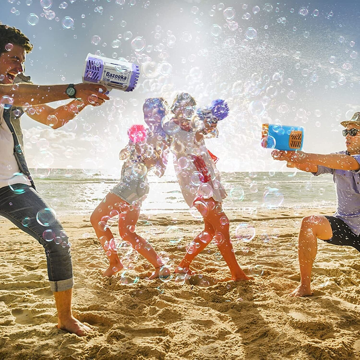 Pistol electric pentru baloane de sapun, 69 orificii, incarcare USB