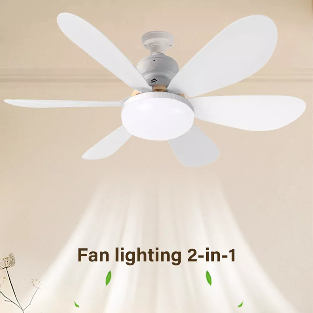 Ventilator de tavan cu LED, 40W, control de la distanta, 52cm x 20cm, alb