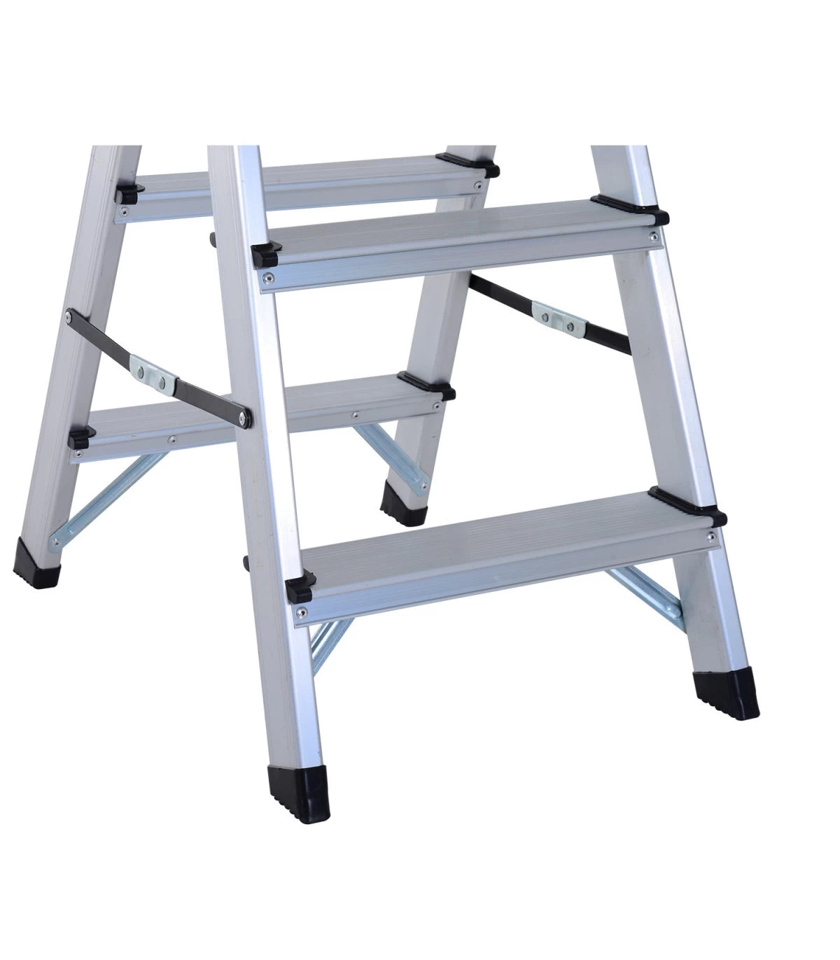 Scara aluminiu 3 trepte pliabila – usoara, stabila, antiderapanta, 150 kg