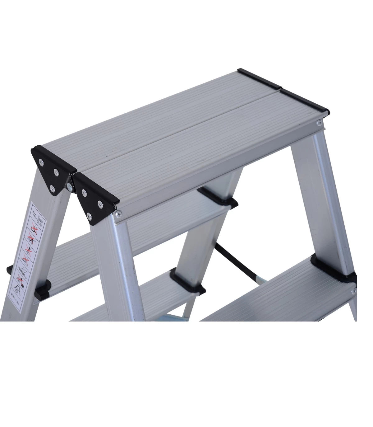 Scara aluminiu 3 trepte pliabila – usoara, stabila, antiderapanta, 150 kg