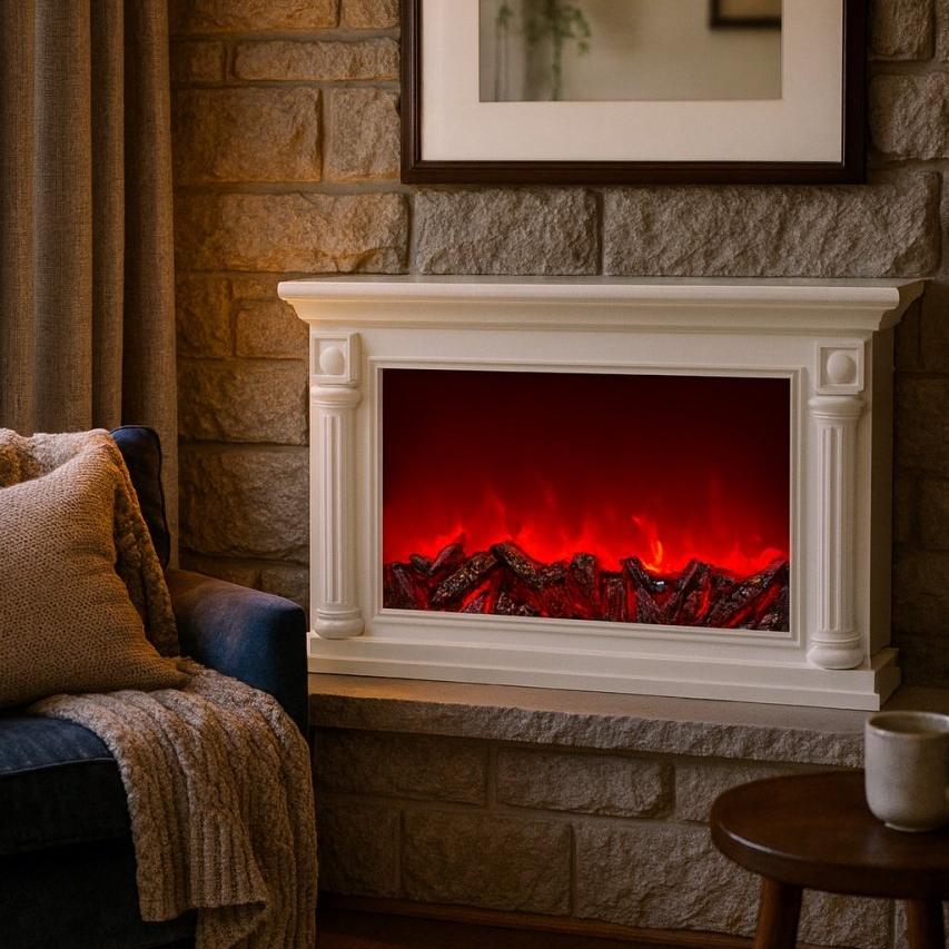 Semineu decorativ Bellamonte 64 x 27 cm