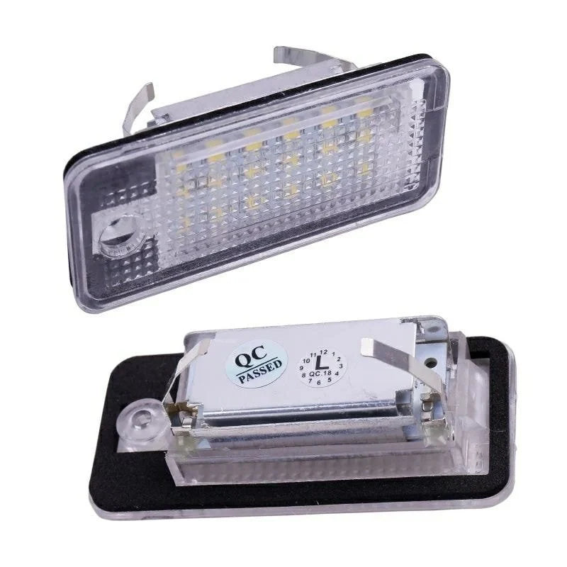 Set 2 lampi LED numar Audi A3 A4 B6 B7 A5 A6 A8 Q7, Canbus, Plug &amp; Play, fara eroare