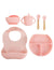 Set hranire bebelusi  8 piese, termorezistente, silicon, fara BPA, pliabile, usor de curatat
